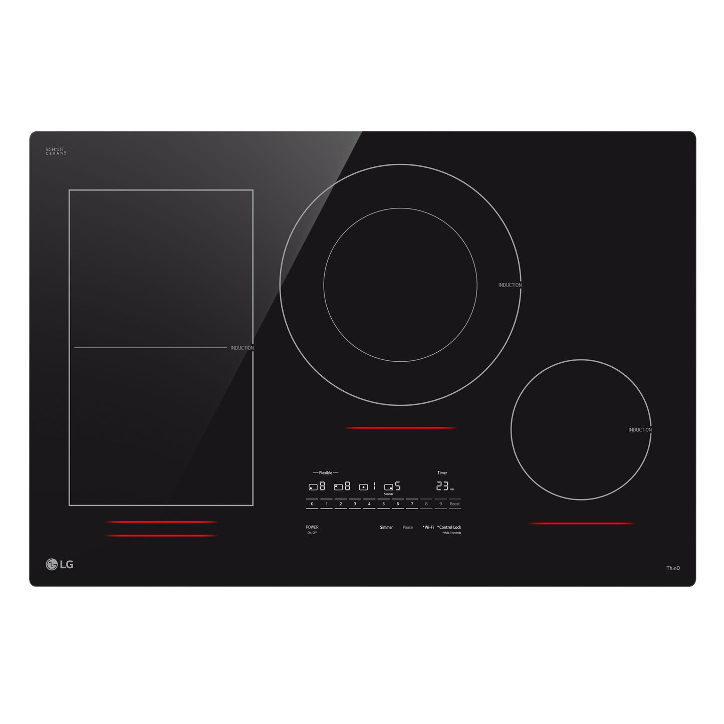 30” Smart Induction Cooktop with UltraHeat™ 5.0kW Element CBIH3017BE