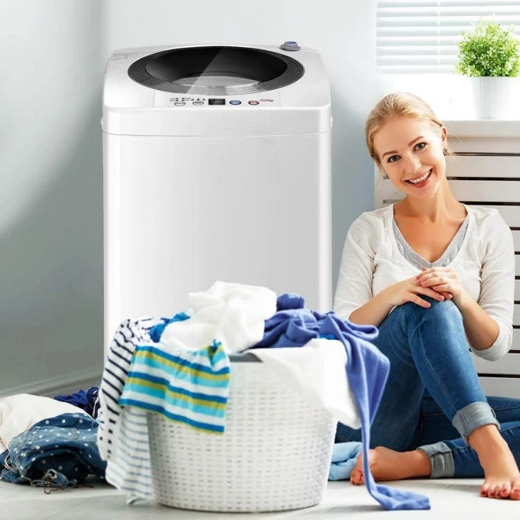 Costway 17" Portable Automatic Laundry Washing Machine with Drain Pump