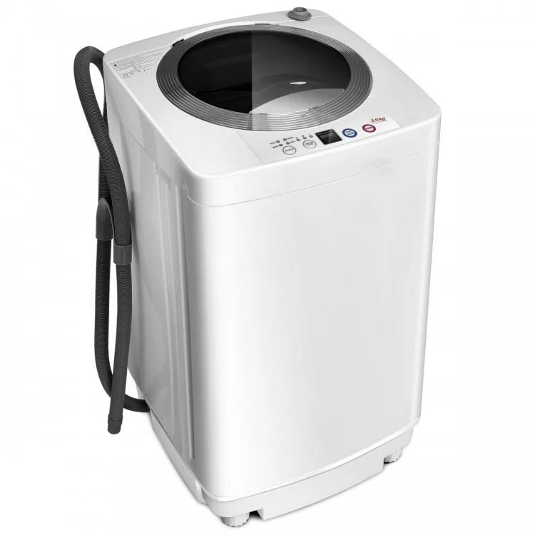 Costway 17" Portable Automatic Laundry Washing Machine with Drain Pump
