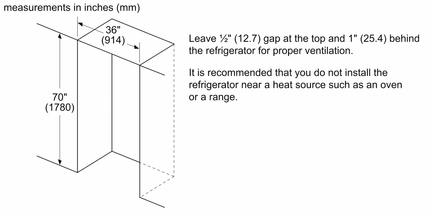 Bosch B36FD52SNS French Door Refrigerator, 36 inch Width, ENERGY STAR Certified, 26 cu. ft. Capacity, Water Dispenser (Exterior), Ice Dispenser (Thru Door), Black Stainless Steel colour (Copy)