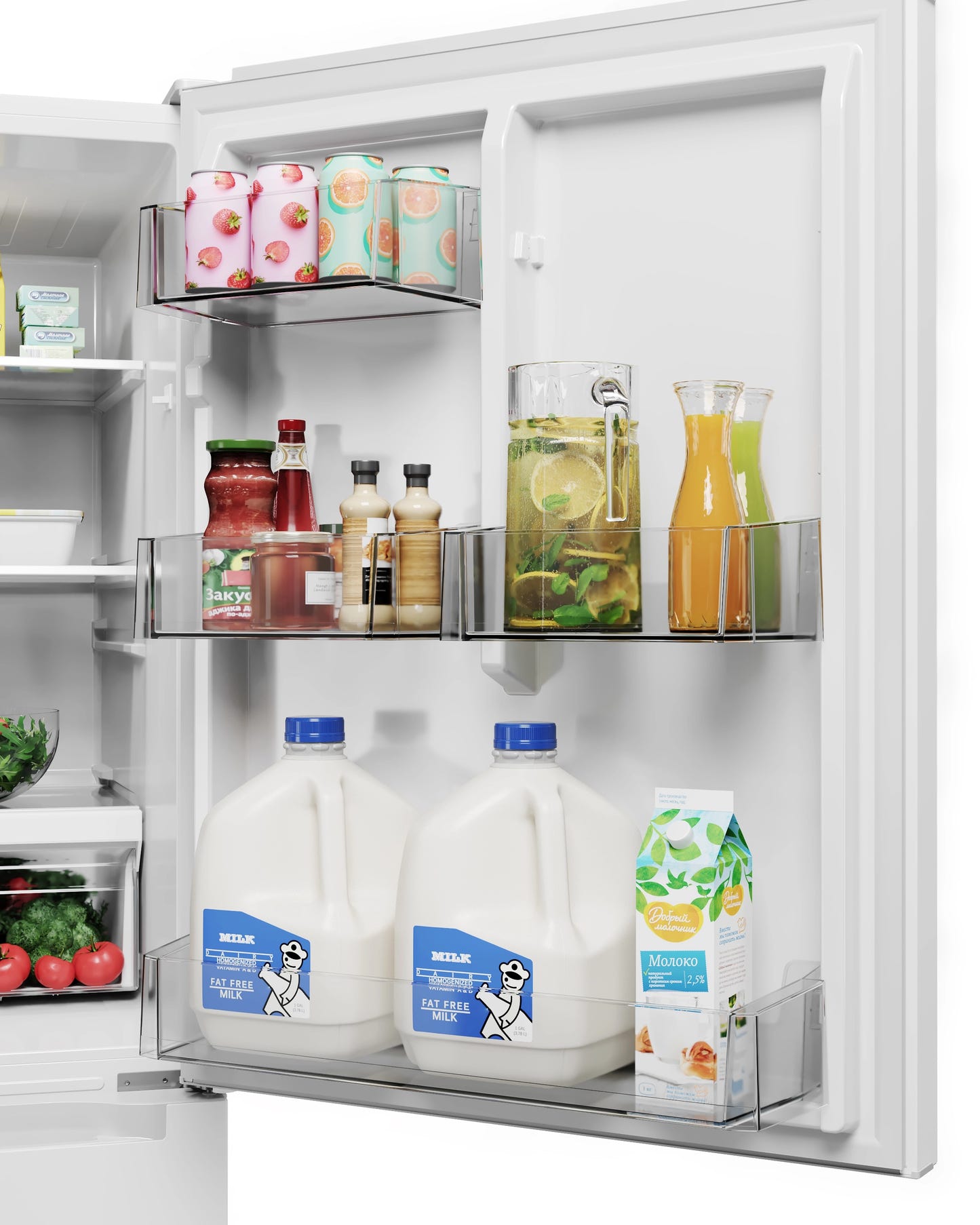 Midea MRB19B7AWW Bottom Freezer Refrigerator 30 inch