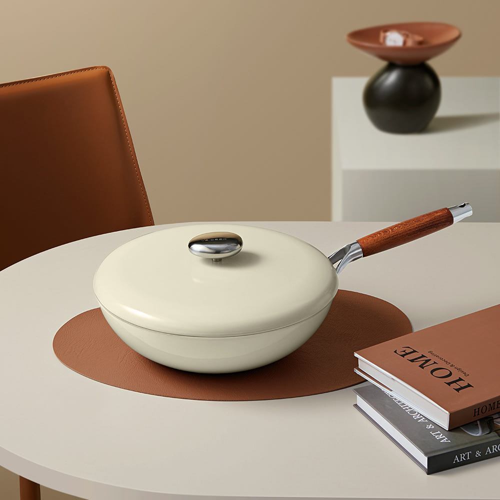 Velosan VP-1TCG01-7F30 32CM Enamel Non-stick Fry Wok