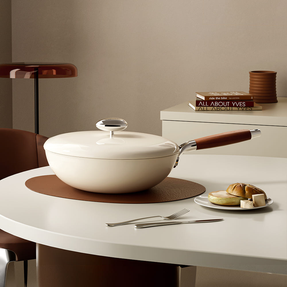Velosan VP-1TCG01-7F30 32CM Enamel Non-stick Fry Wok