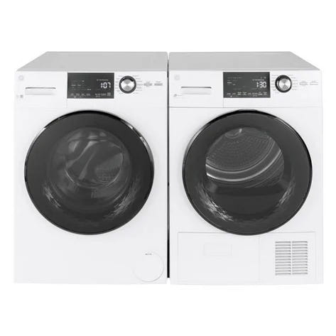 GE Compact Washer GFW148SSMWW & Electric Dryer GFT14JSIMWW