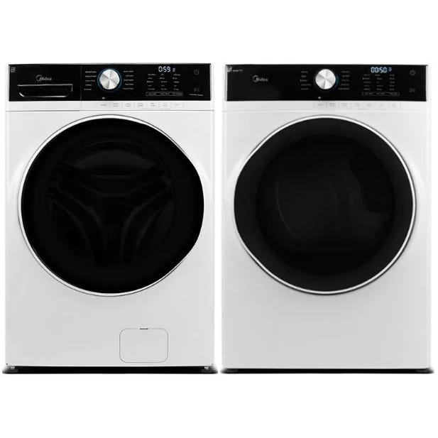 Midea MLE52N4AWW Front Load Dryer & MLH52N4AWW Washer