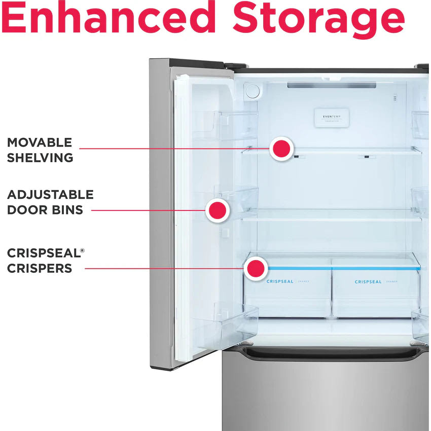 Frigidaire 17.6 立方英尺台面深度法式门冰箱 FRFG1723AV