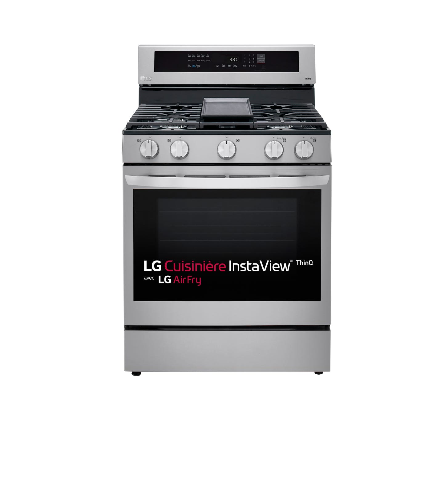 5.8 cu ft. Smart Wi-Fi Enabled True Convection InstaView™ Gas Ranges with Air Fry LRGL5825F
