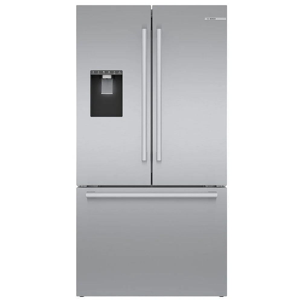 500 Series, French Door Bottom Mount, 36'', Brushed steel anti-fingerprint B36CD50SNS