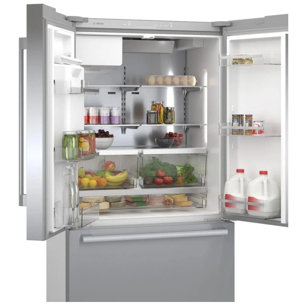 500 Series, French Door Bottom Mount, 36'', Brushed steel anti-fingerprint B36CD50SNS