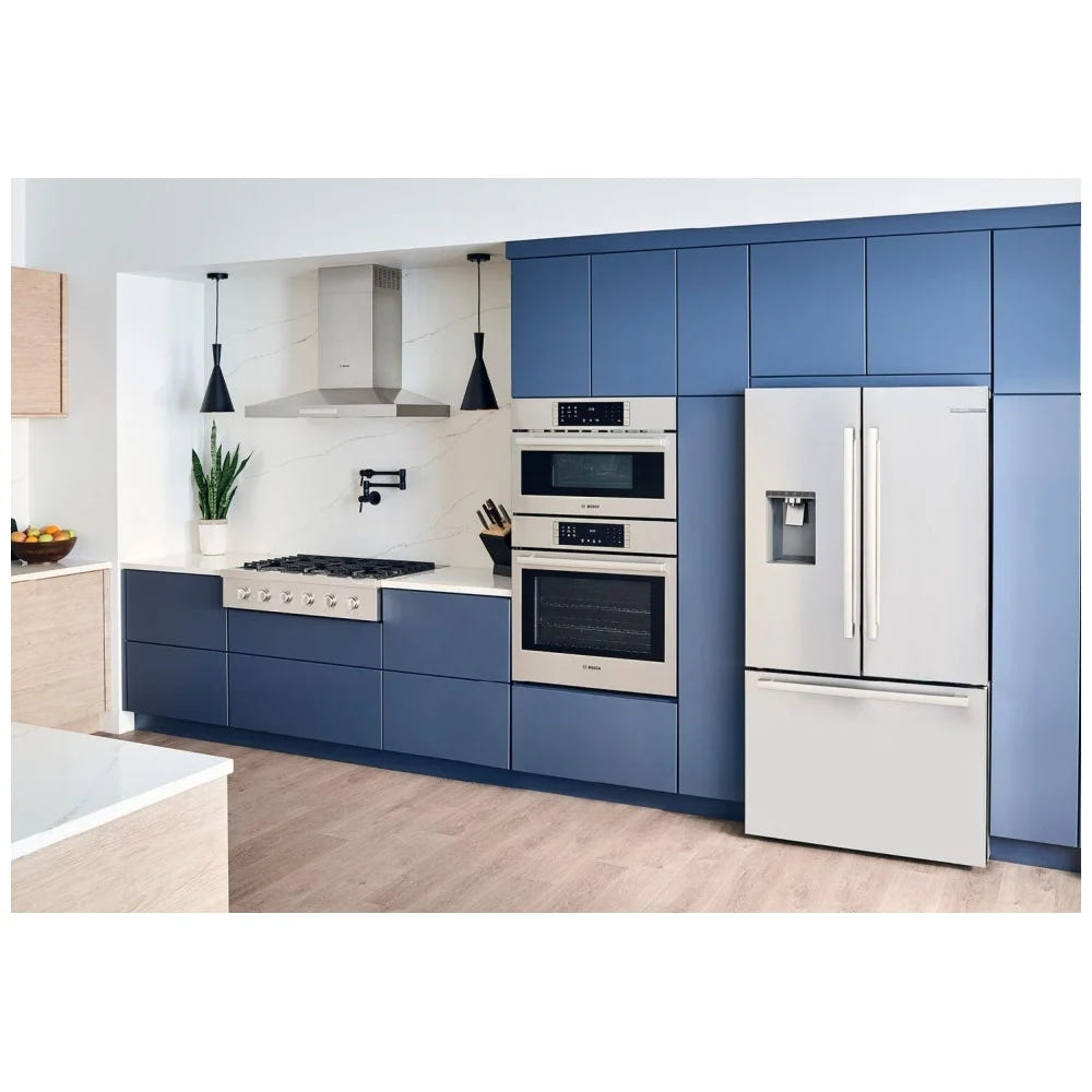 500 Series, French Door Bottom Mount, 36'', Brushed steel anti-fingerprint B36CD50SNS