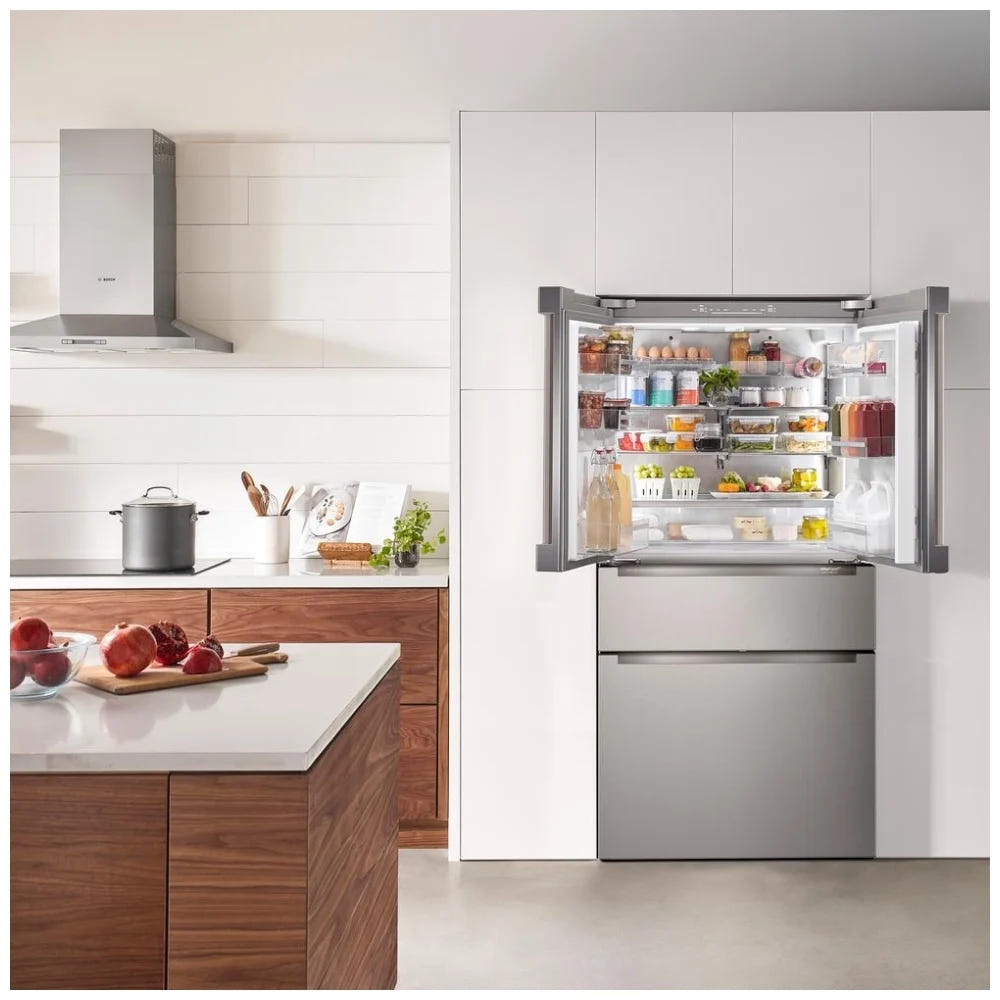 800 Series, French Door Bottom Mount, 36'', Brushed steel anti-fingerprint B36CL80ENS