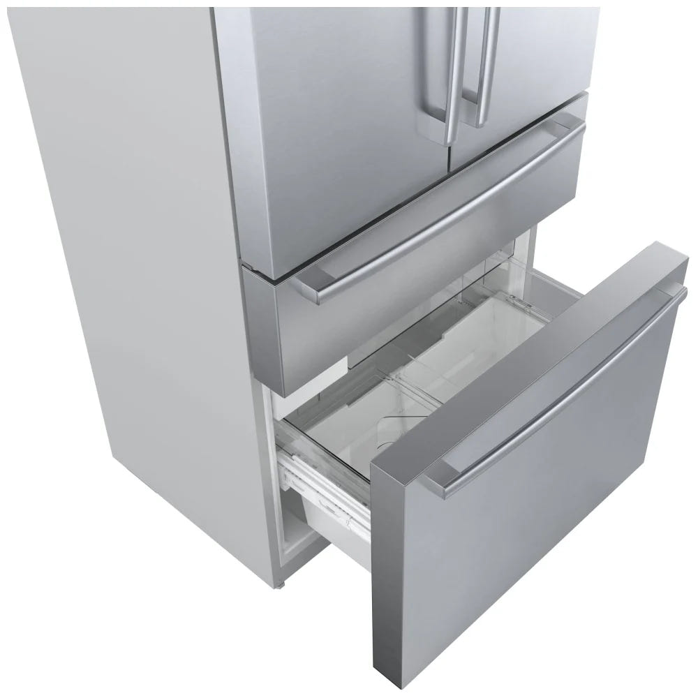 800 Series, French Door Bottom Mount, 36'', Brushed steel anti-fingerprint B36CL80SNS