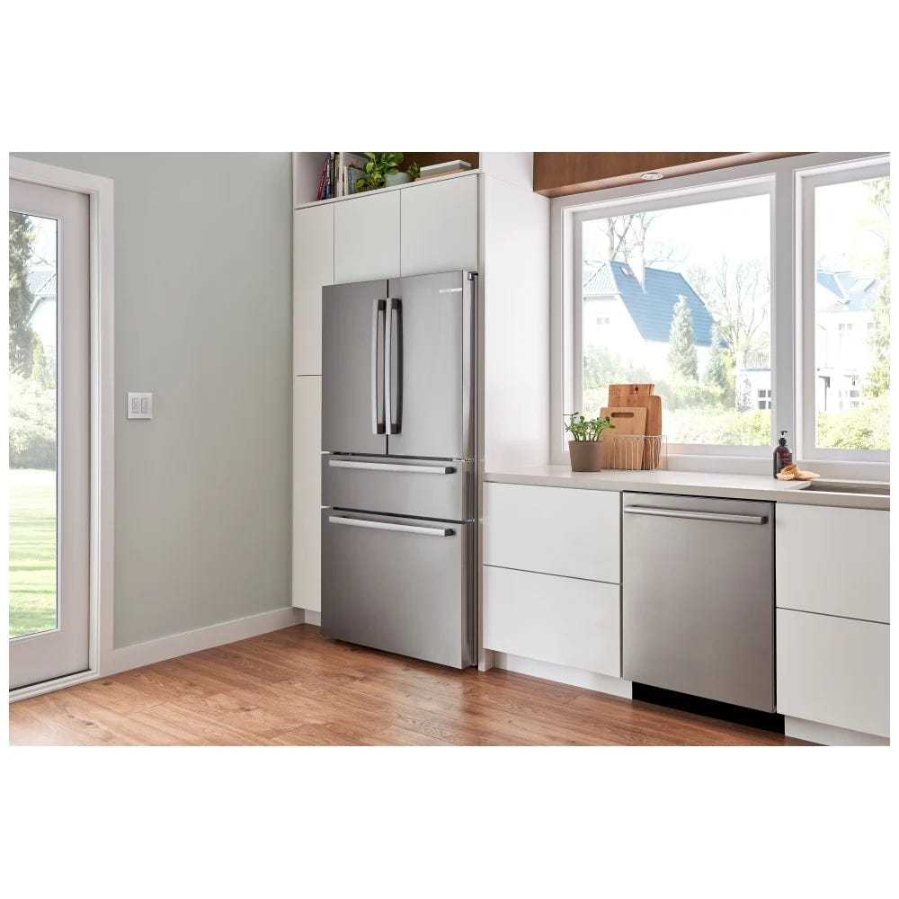 800 Series, French Door Bottom Mount, 36'', Brushed steel anti-fingerprint B36CL80SNS