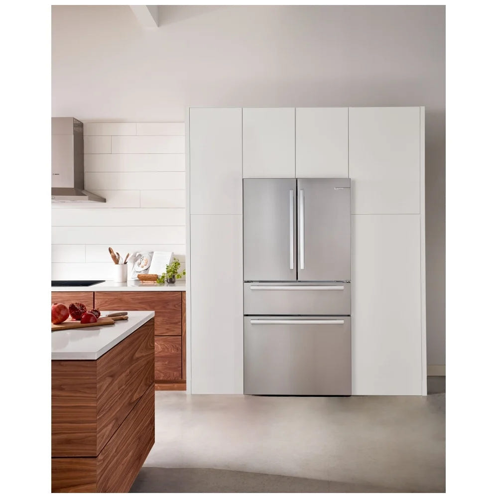 800 Series, French Door Bottom Mount, 36'', Brushed steel anti-fingerprint B36CL80SNS