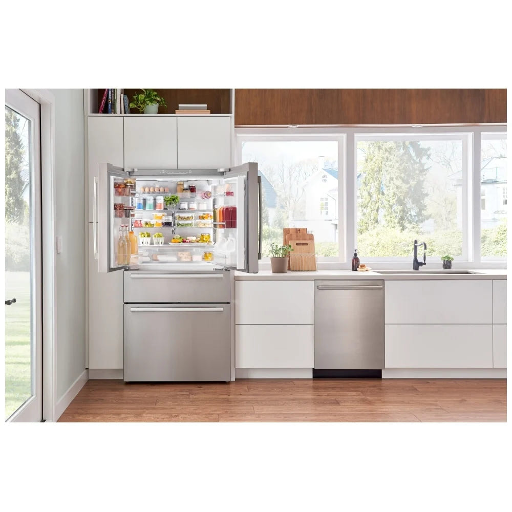 800 Series, French Door Bottom Mount, 36'', Brushed steel anti-fingerprint B36CL80SNS