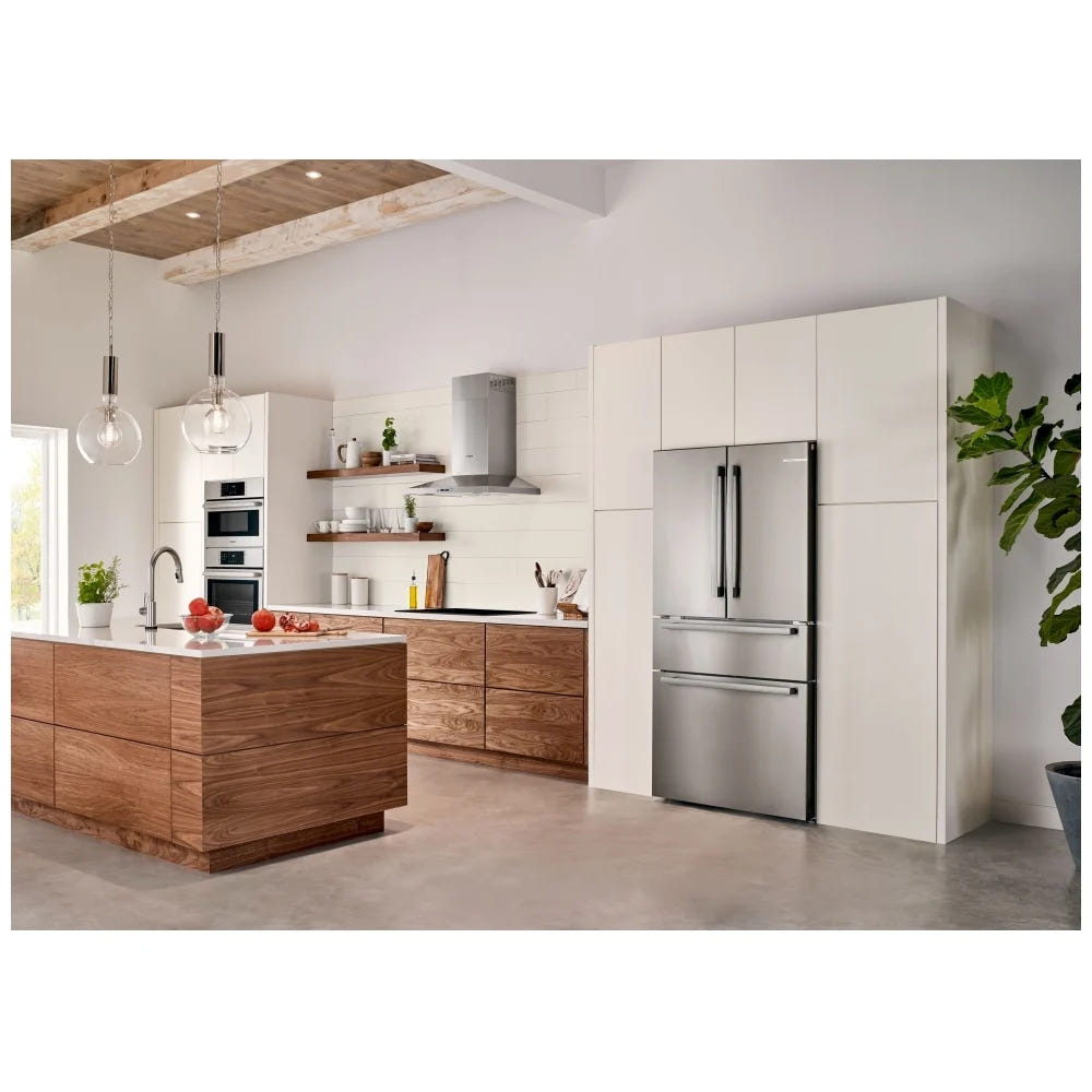 800 Series, French Door Bottom Mount, 36'', Brushed steel anti-fingerprint B36CL80SNS