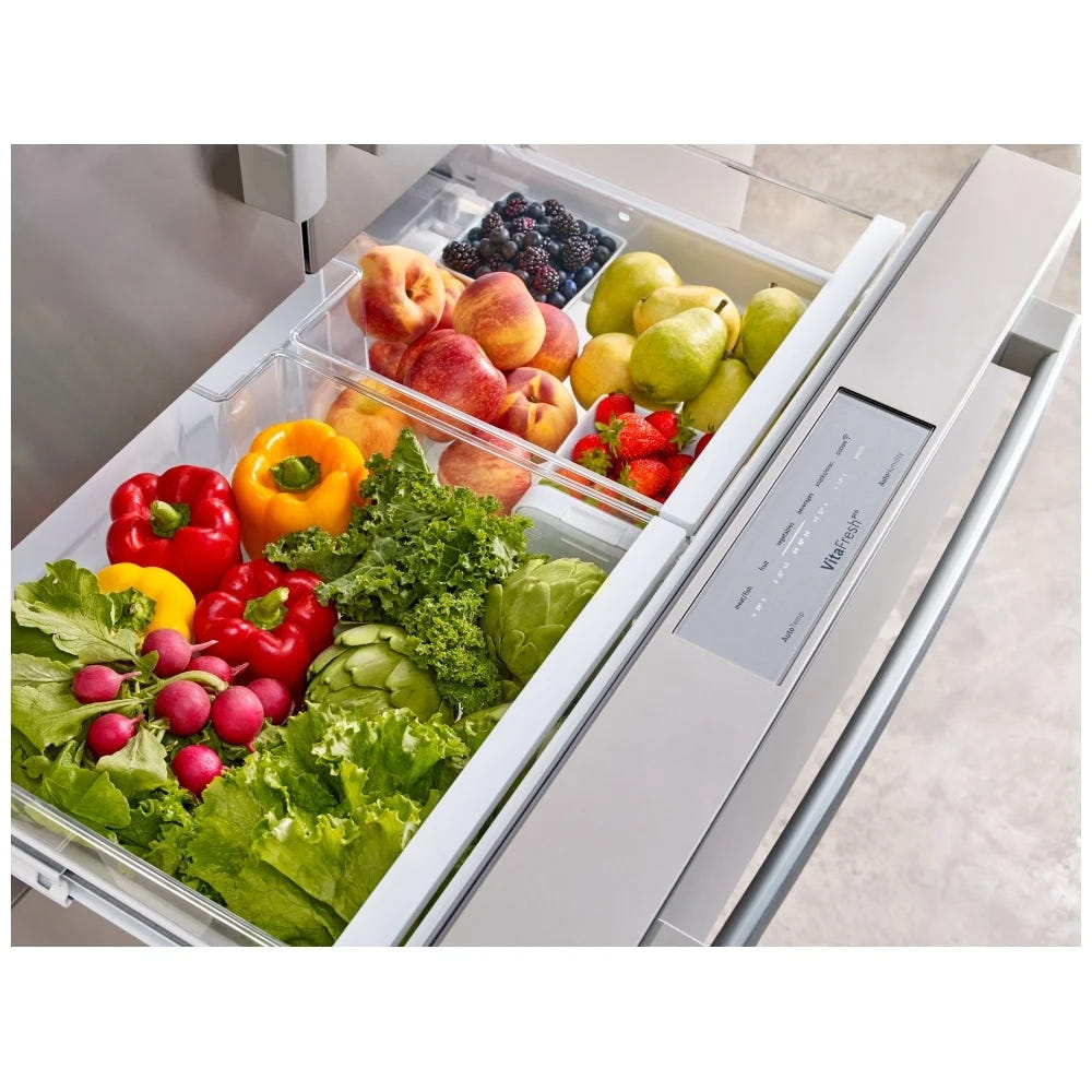800 Series, French Door Bottom Mount, 36'', Brushed steel anti-fingerprint B36CL80SNS