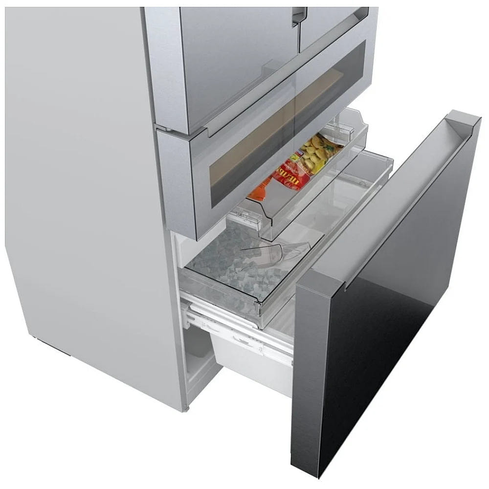 800 Series, French Door Bottom Mount Refrigerator, Glass door, 36'', Stainless Steel B36CL81ENG