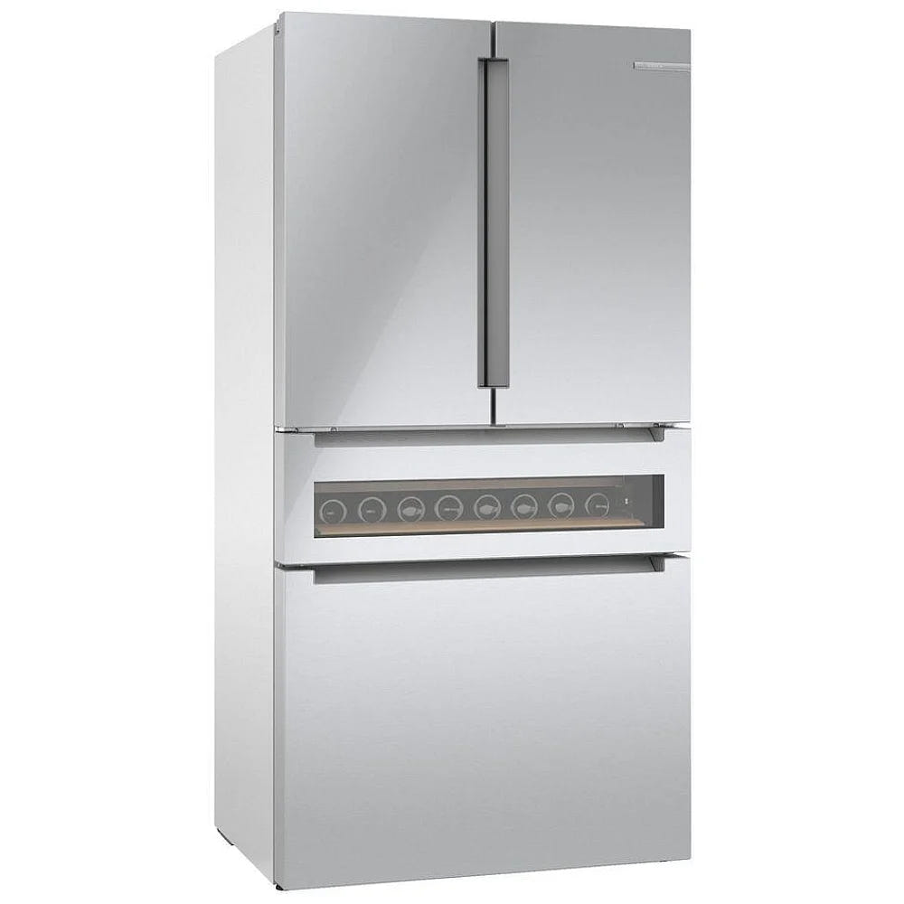 800 Series, French Door Bottom Mount Refrigerator, Glass door, 36'', Stainless Steel B36CL81ENG