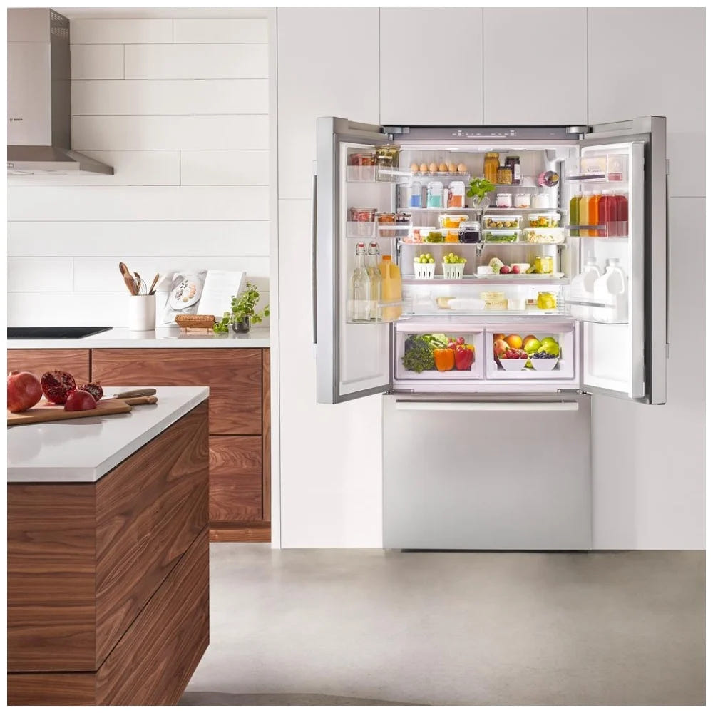800 Series, French Door Bottom Mount, 36'', Brushed steel anti-fingerprint B36CT80SNS
