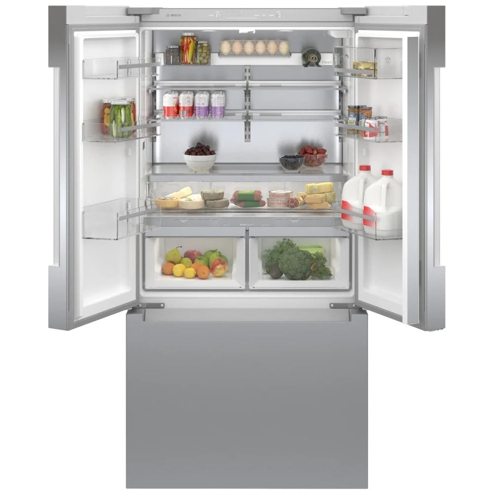 800 Series, French Door Bottom Mount, 36'', Brushed steel anti-fingerprint B36CT81ENS