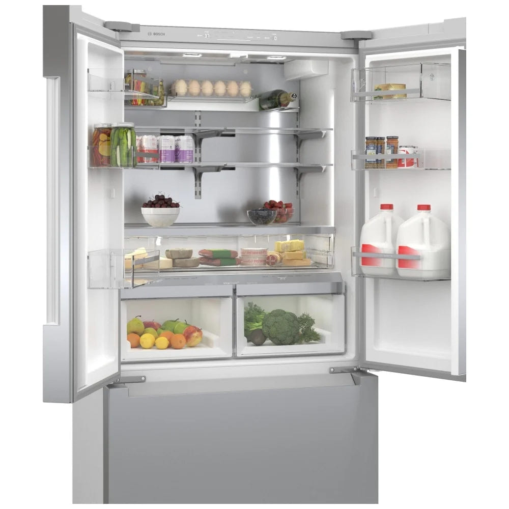 800 Series, French Door Bottom Mount, 36'', Brushed steel anti-fingerprint B36CT81ENS
