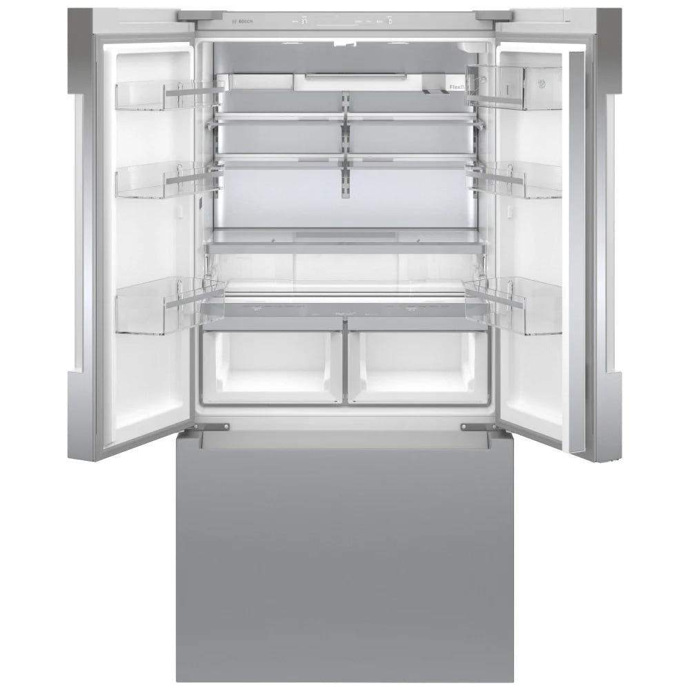 800 Series, French Door Bottom Mount, 36'', Brushed steel anti-fingerprint B36CT81ENS