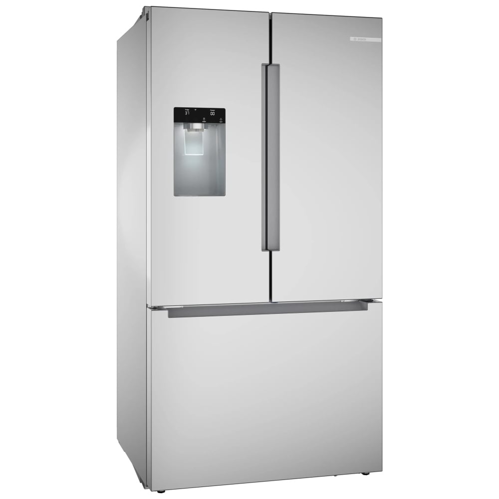 Bosch 100 Series French Door Refrigerator 36" Brushed Steel Anti-Fingerprint B36FD10ENS