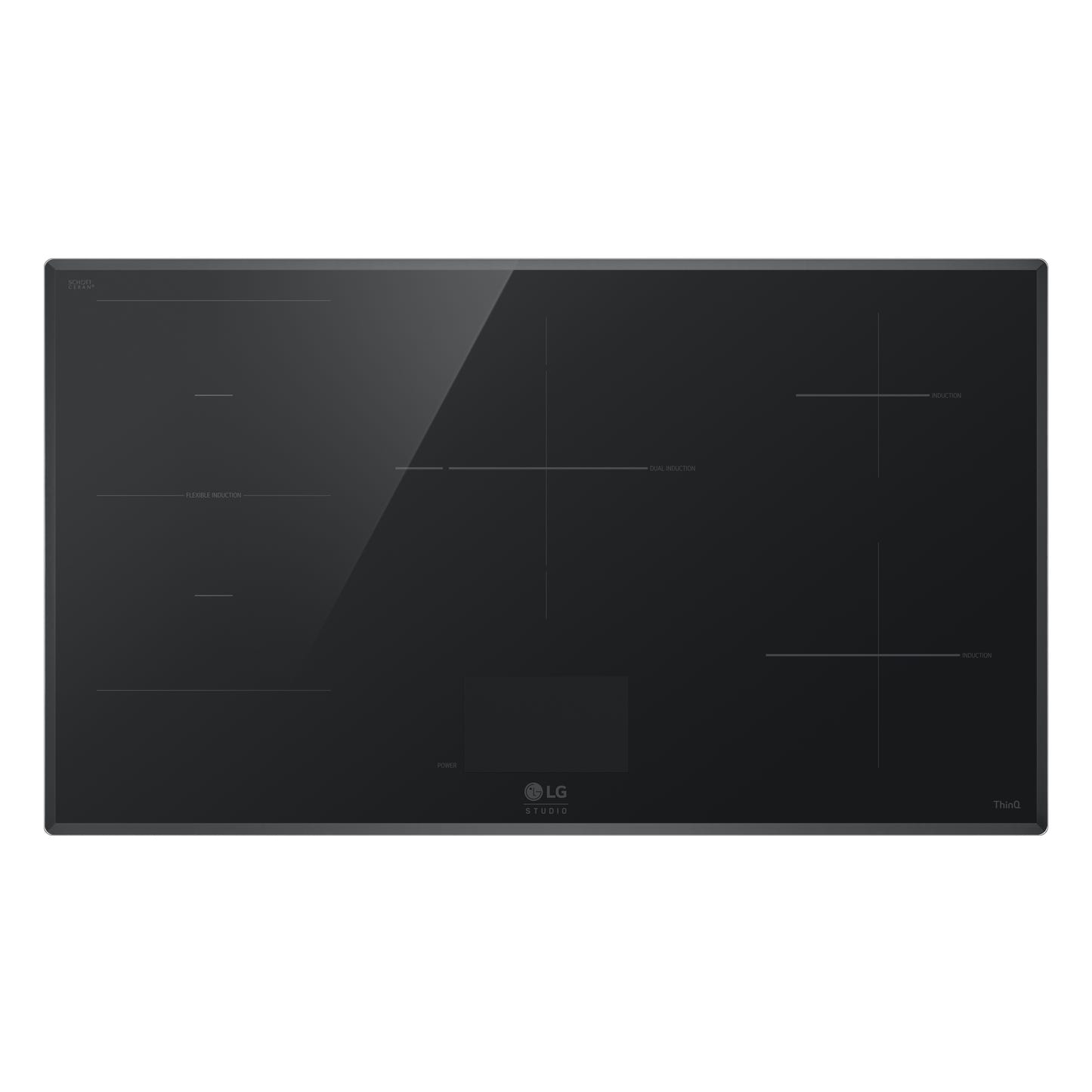 LG STUDIO 36" Induction Cooktop with 5 Burners and Flex Cooking Zone CBIS3618BE