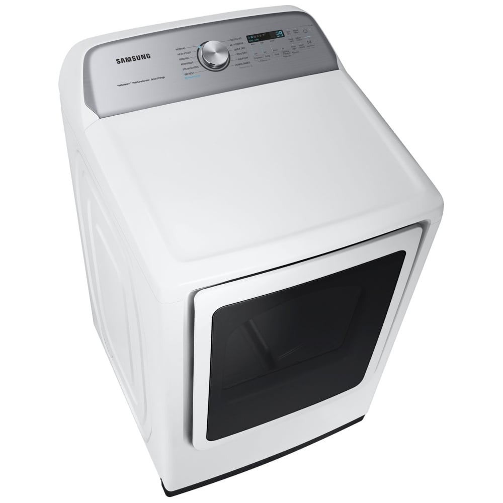 Samsung DVE52DG5505WAC Electric Dryer, 7.5 cu. ft. capacity, 12 dry cycles, steam clean, 5 temperature settings, Plastic Drum, Wifi Enabled, White colour