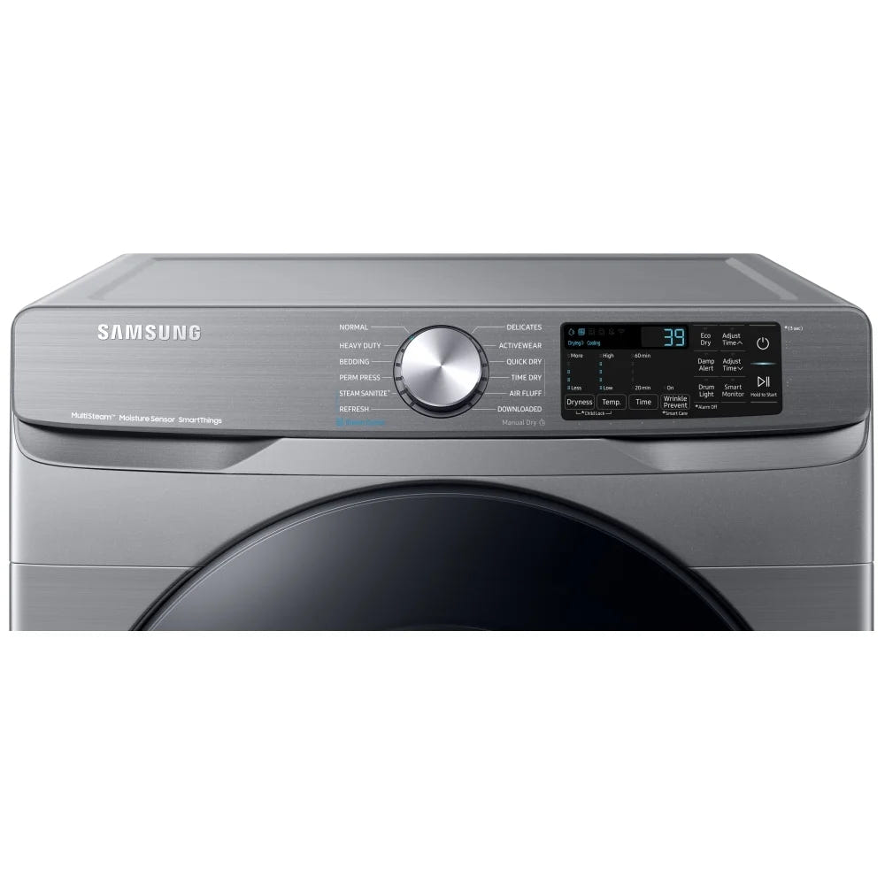 Samsung DVG45B6305P - DVG45B6305P/AC Gas Dryer, 7.5 cu. ft. Dryer Capacity, Steam Clean, 5 Temperature Settings, Stackable, Steel Drum, Wifi Enabled, Grey colour