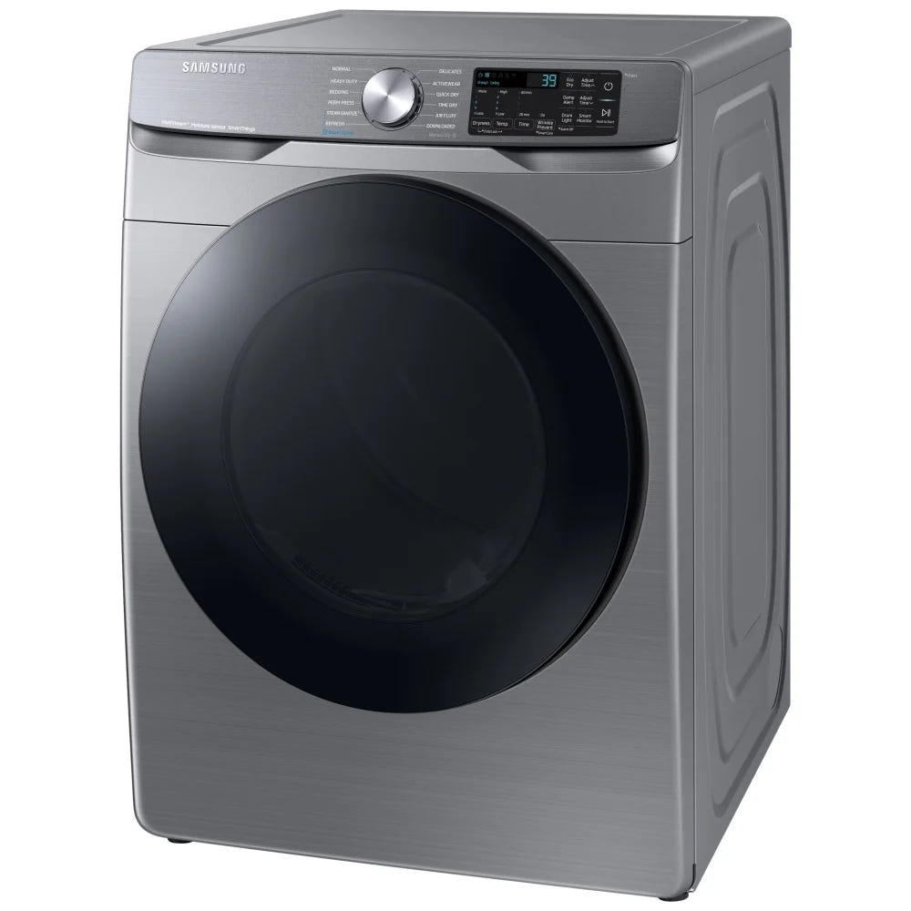 Samsung DVG45B6305P - DVG45B6305P/AC Gas Dryer, 7.5 cu. ft. Dryer Capacity, Steam Clean, 5 Temperature Settings, Stackable, Steel Drum, Wifi Enabled, Grey colour