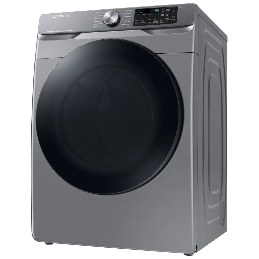 Samsung DVG45B6305P - DVG45B6305P/AC Gas Dryer, 7.5 cu. ft. Dryer Capacity, Steam Clean, 5 Temperature Settings, Stackable, Steel Drum, Wifi Enabled, Grey colour