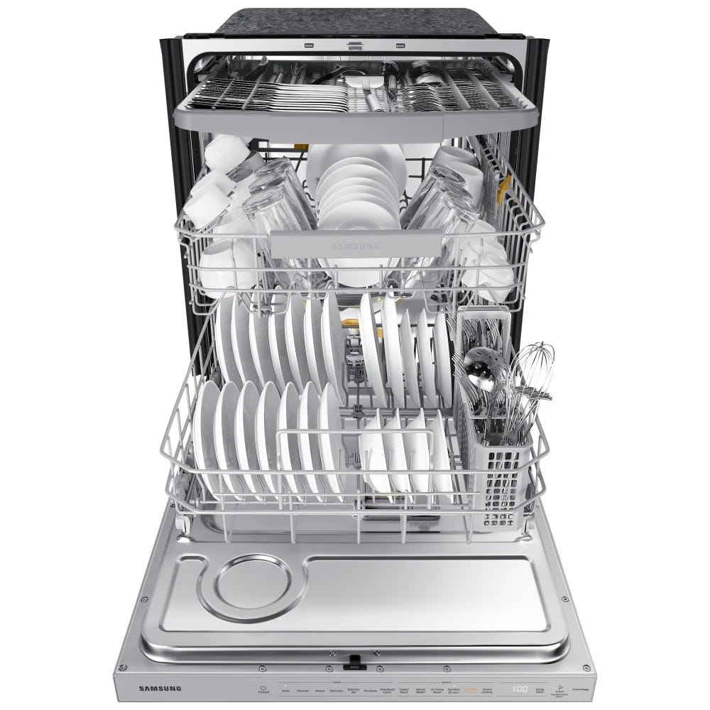 Samsung Bespoke DW80B7070AP - DW80B7070AP/AC Dishwasher, 24 inch Exterior Width, 42 dB Decibel Level, Fully Integrated, Stainless Steel (Interior), Custom Panel Ready, 7 Wash Cycles, 15 Capacity (Place Settings), Wifi Enabled