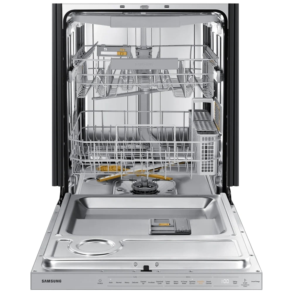 Samsung Bespoke DW80B7070AP - DW80B7070AP/AC Dishwasher, 24 inch Exterior Width, 42 dB Decibel Level, Fully Integrated, Stainless Steel (Interior), Custom Panel Ready, 7 Wash Cycles, 15 Capacity (Place Settings), Wifi Enabled