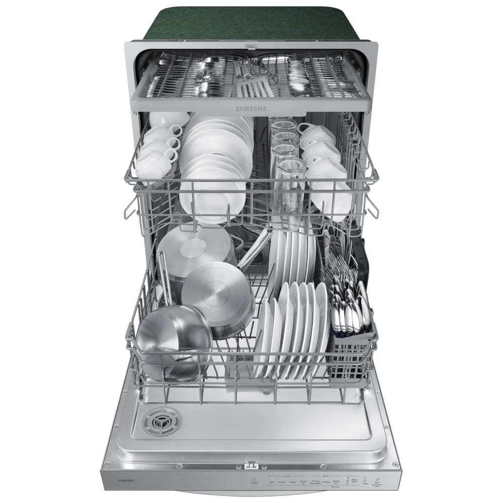 Samsung DW80CG4051SRAA Dishwasher, 24 inch Exterior Width, 51 dB Decibel Level, Fully Integrated, 4 Wash Cycles, 15 Capacity (Place Settings), Stainless Steel colour