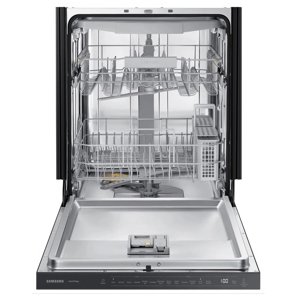 Samsung DW80CG5450MTAA Dishwasher, 24 inch Exterior Width, 45 dB Decibel Level, Fully Integrated, Stainless Steel (Interior), 7 Wash Cycles, 15 Capacity (Place Settings), Wifi Enabled, Matt Black Steel colour