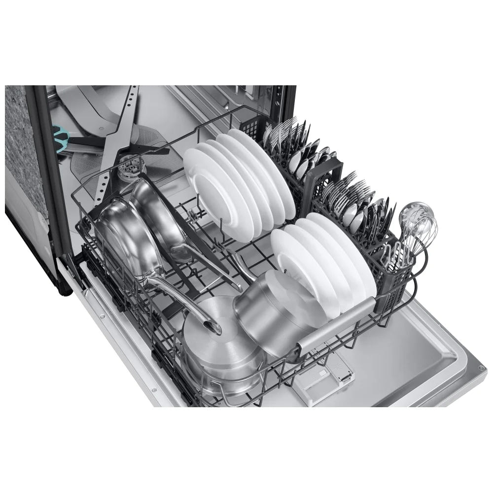 Samsung DW90F89T0U12AA Dishwasher, 24 inch Exterior Width, 38 dB Decibel Level, Fully Integrated, Stainless Steel (Interior), 10 Wash Cycles, 16 Capacity (Place Settings), Wifi Enabled, White colour