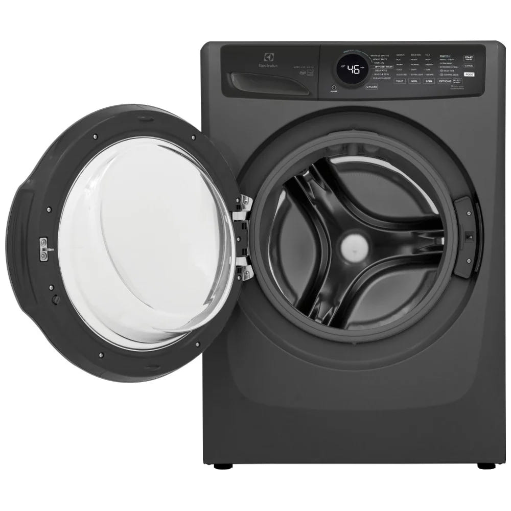 Electrolux ELFW7437AT Front Load Washer, ENERGY STAR Certified, 5.2 cu. ft. Washer Capacity, 1,300 RPM Washer Spin Speed, 7 Wash Cycles, 5 Temperature Settings, Water Heater, Steam Clean, Titanium colour