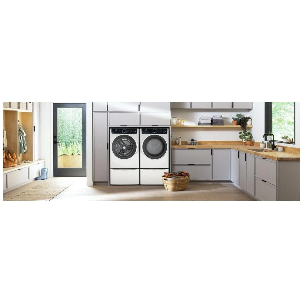 Electrolux ELFW7437AW Front Load Washer, ENERGY STAR Certified, 5.2 cu. ft. Washer Capacity, 1,300 RPM Washer Spin Speed, 7 Wash Cycles, 5 Temperature Settings, Water Heater, Steam Clean, White colour