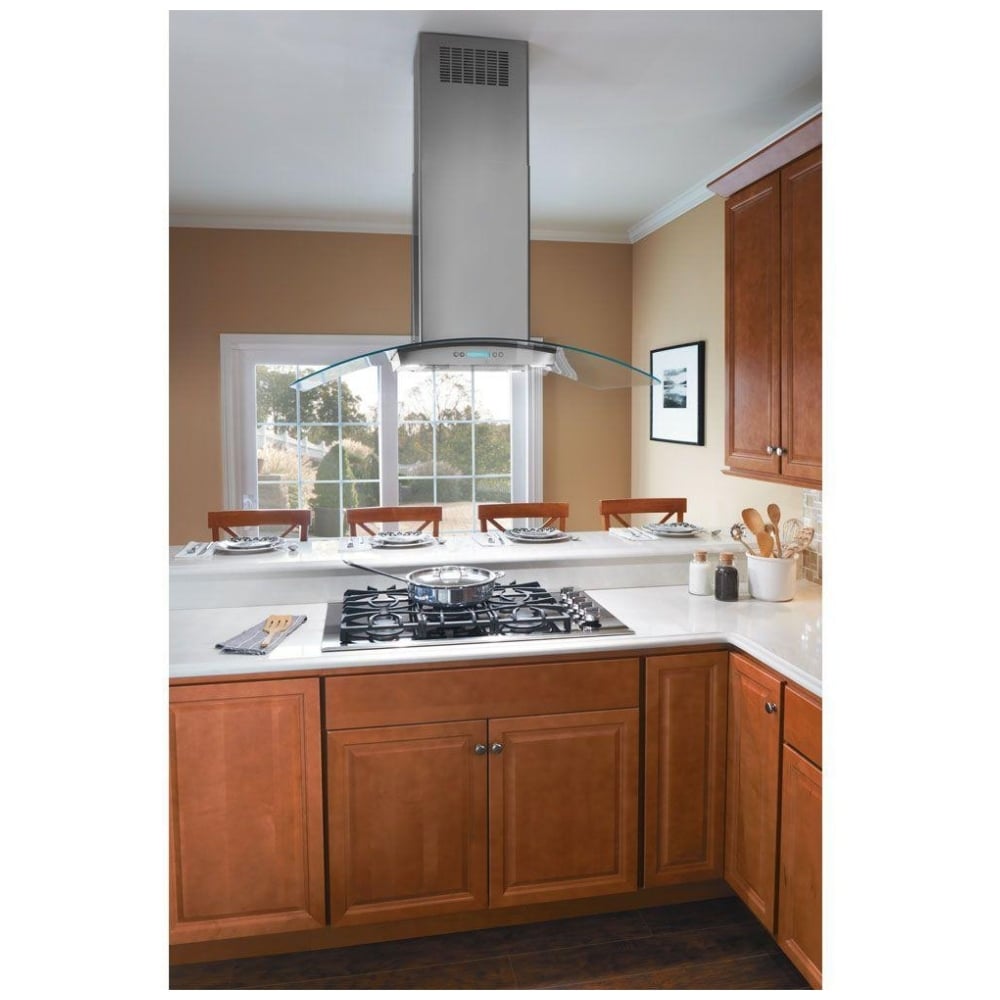 Frigidaire 42" Glass Canopy Island Range Hoods FHPC4260LS