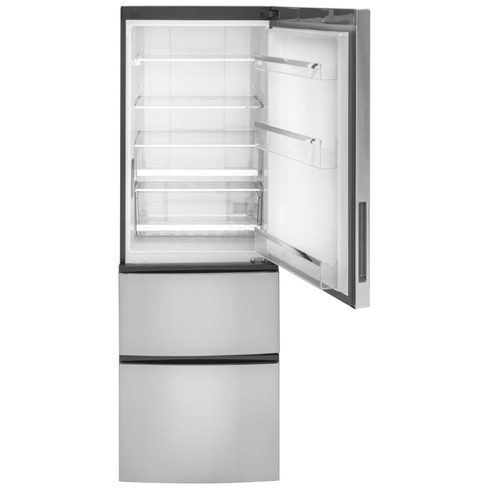 GE GLE12HSPSS Bottom Freezer Refrigerator, 24 inch Width, ENERGY STAR Certified, Counter Depth, 11.9 cu. ft. Capacity, Optional Ice Maker (Special Order), Stainless Steel colour