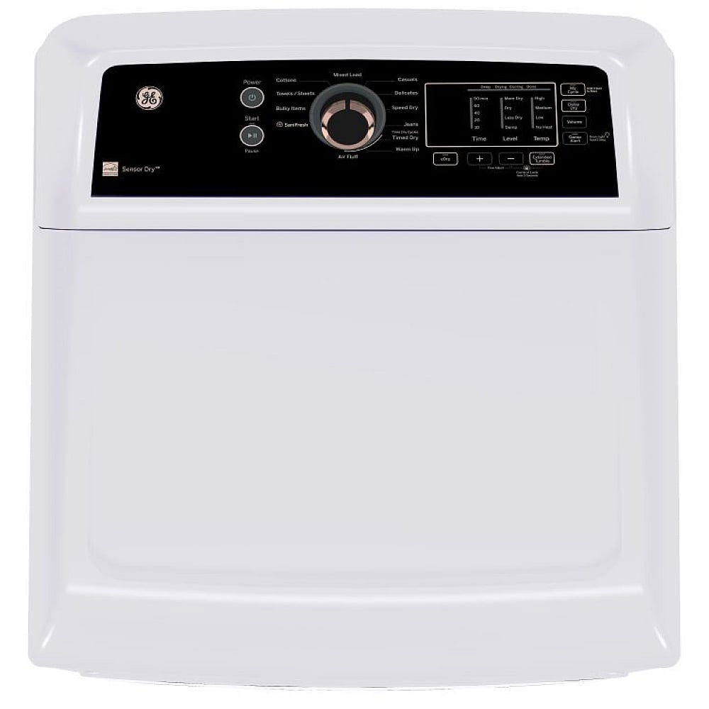 GE GTD69EBPYWR Electric Dryer, 7.4 cu. ft. Dryer Capacity, 14 Dry Cycles, White & Rose Gold colour