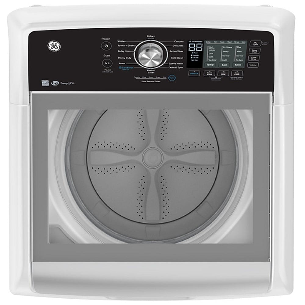 GE GTW681BMRWS Top Load Washer, 27 inch Width, 5.3 cu. ft. Washer Capacity, 800 RPM Washer Spin Speed, 14 Wash Cycles, 6 Temperature Settings, ENERGY STAR Certified, White colour