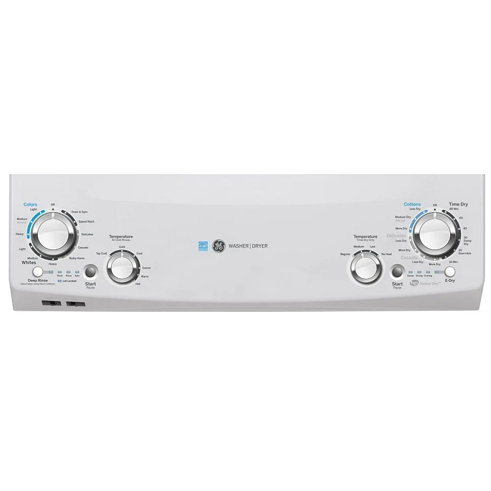 GE GUD27EEMNWW 27 inch Width Washer & Dryer Set