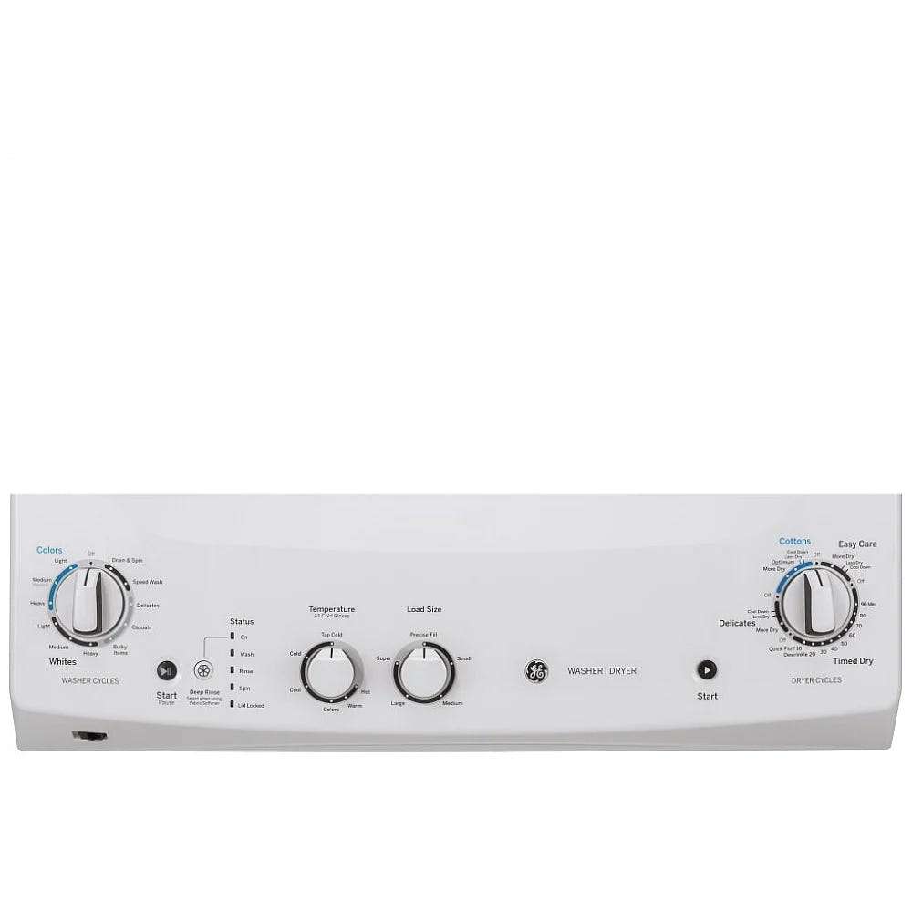 GE GUD27GSSMWW 27 inch Width Washer & Dryer Set