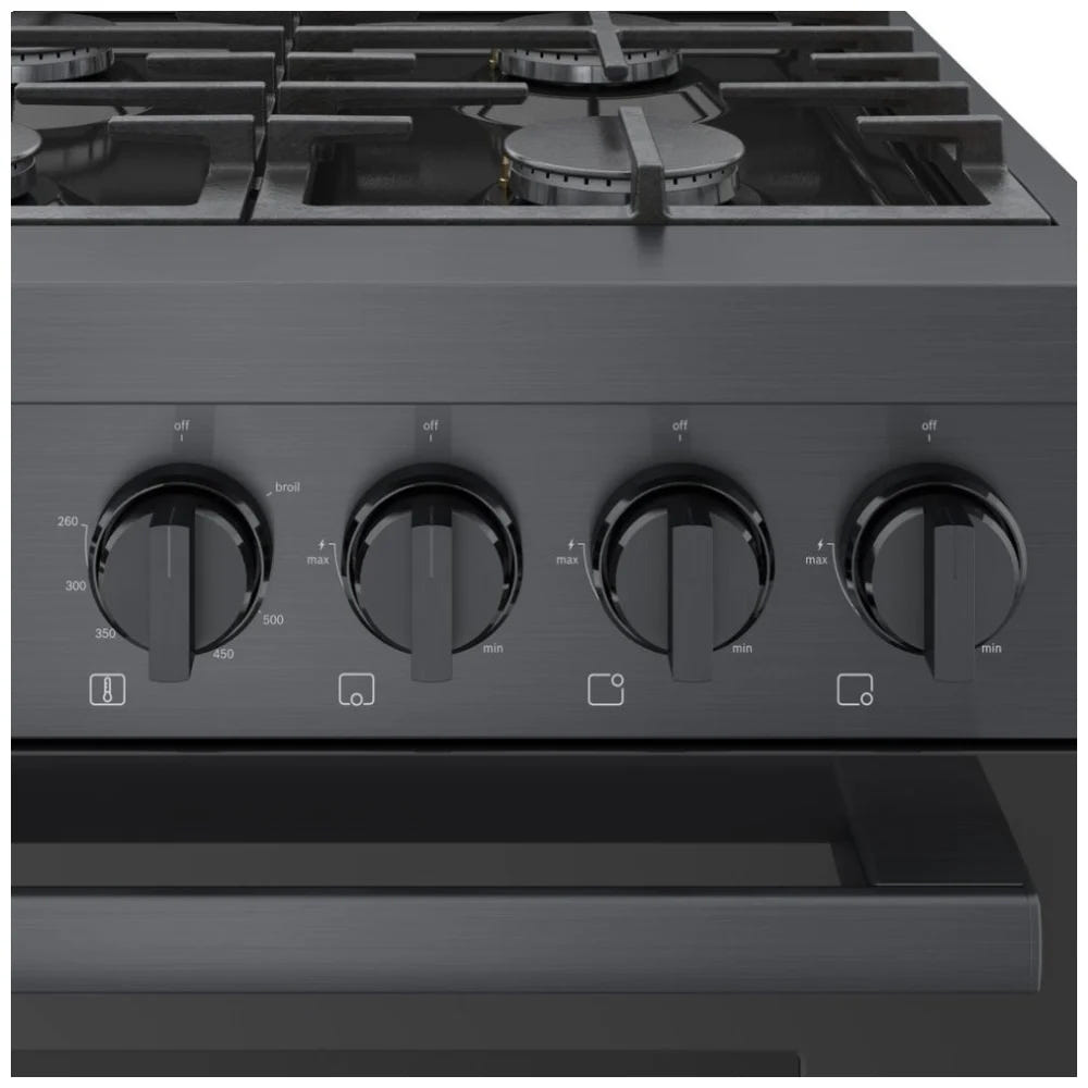 800 Series, Gas Freestanding Ranges, 36'', Black Stainless Steel HGS8645UC
