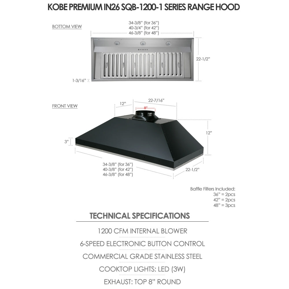 Kobe IN2648SQB-1200-1 Cabinet Insert