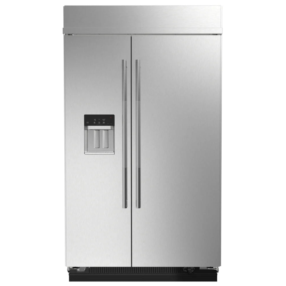JennAir JBSS42E22L 并排式嵌入式冰箱,42 英寸宽,能源之星认证,制冰机(门内),不锈钢色