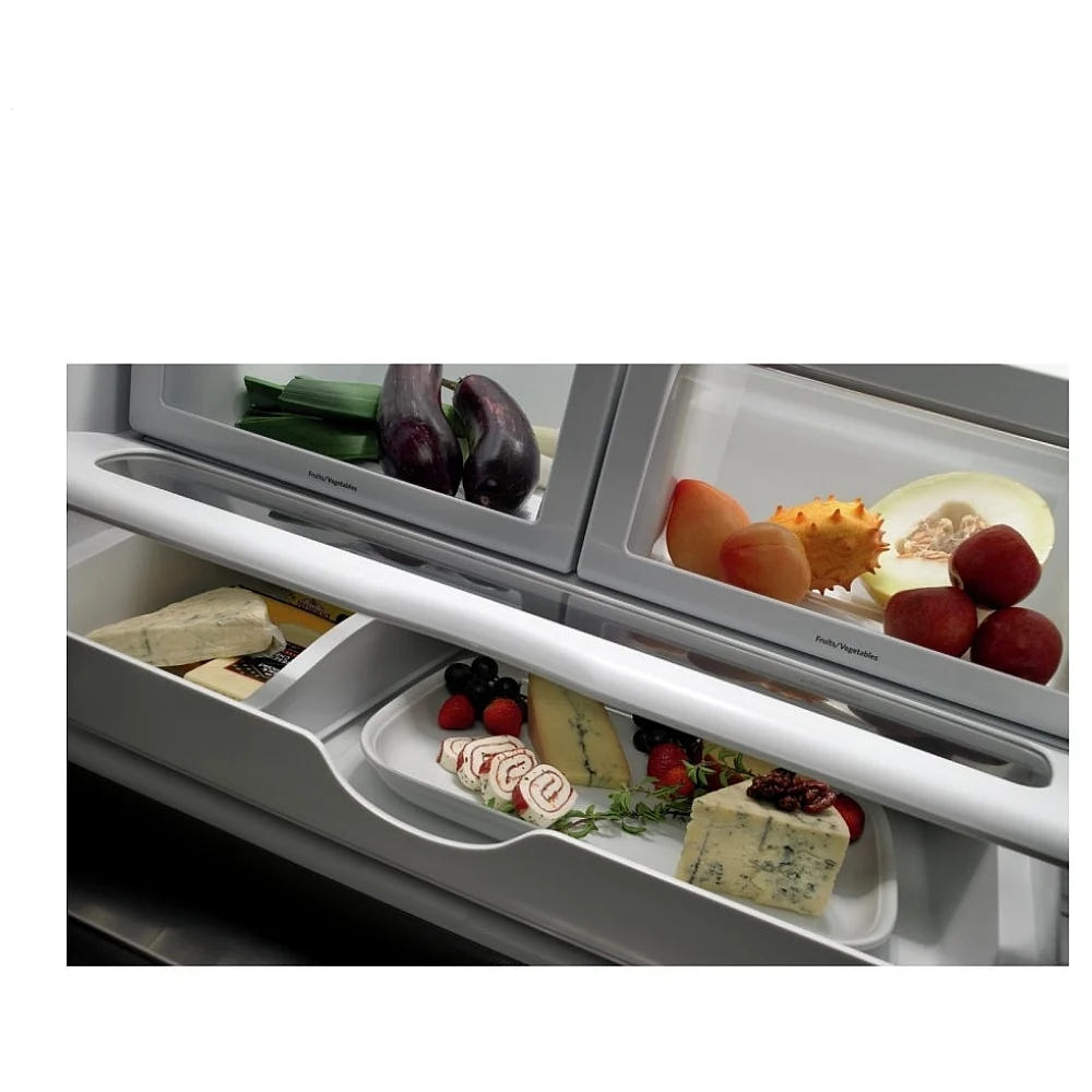 JennAir Rise JFFCF72DKL Counter Depth French Door Refrigerator, 36 inch Width, 21.9 cu. ft. Capacity, Counter Depth, Water Dispenser (Interior), Ice Dispenser (Freezer Located), Stainless Steel colour